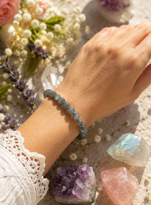 Dames armband Labradoriet 8 mm
