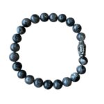 Heren armband 8 mm Labradoriet met Boeddha kraal