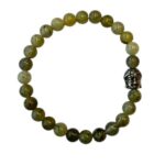 Dames armband Labradoriet 6 mm met Boeddha kraal