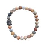 Dames armband Laguna Agaat 6 mm met Boeddha kraal