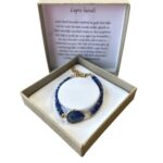 Dames armband 3mm Lapis Lazuli facet met connector tussenzetsel