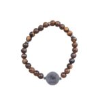 Dames armband Tijgeroog 6 mm met sterrenbeeld Leeuw