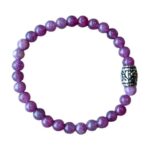 Dames armband Lepidoliet 6 mm met basic kraal