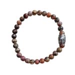 Dames armband Luipaard Jaspis 6 mm met basic kraal