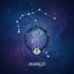 Dames armband Lapis Lazuli 6 mm met sterrenbeeld Maagd