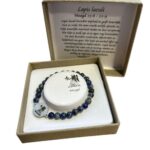 Dames armband Lapis Lazuli 6 mm met sterrenbeeld Maagd
