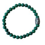 Dames armband Malachiet 6 mm met basic kraal