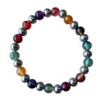 Heren armband 8 mm met een mix van natuursteen kralen