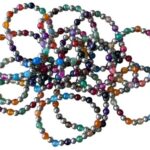 Heren armband 8 mm met een mix van natuursteen kralen