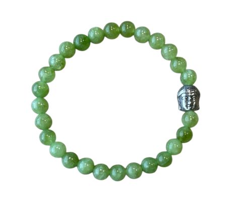 Damesarmband Olivijn 6 mm met Boeddha kraal