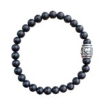 Dames armband Onyx 6 mm met basic kraal