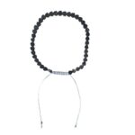 Dames armband Onyx 4 mm hartjes