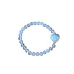 Dames armband Opaliet 6 mm met hart