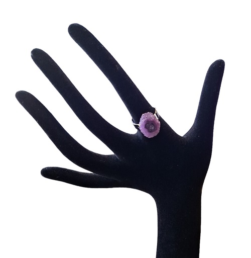 Dames ring met paarse Agaat