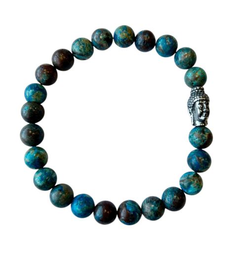 Herenarmband Picasso Jaspis 8 mm met Boeddha kraal