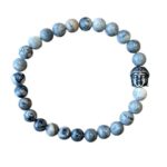 Dames armband Picasso Jaspis (grijs) 6 mm met Boeddha kraal