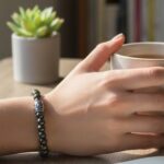 Dames armband Pyriet en Hematiet met basic kraal