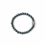Dames armband Pyriet en Hematiet met basic kraal