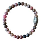Dames armband Rhodoniet 6 mm met basic kraal