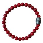 Dames armband rode Howliet met basic kraal