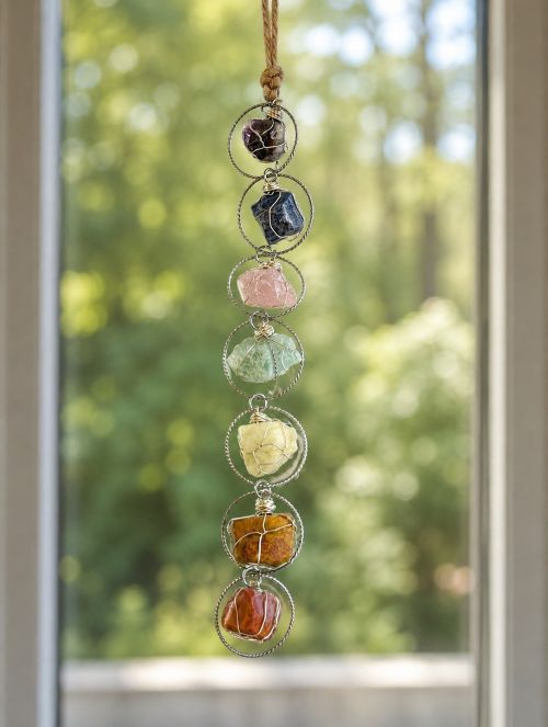 Energie vanger 7 Chakra’s met ruwe stenen