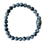 Dames armband Sneeuwvlok Obsidiaan 6 mm met basic kraal
