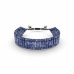 Dames armband met blokjes natuursteen Sodaliet