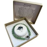 Dames armband Aventurijn met RVS sterrenbeeld afbeelding Stier