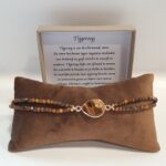 Damesarmband Tijgeroog facet met Tijgeroog connector kraal