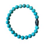 Heren armband Turquoise 8 mm met Boeddha kraal