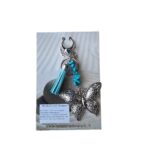 Tas- sleutelhanger Vlinder Turquoise