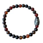 Dames armband Vuur Agaat 6 mm met basic kraal