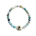 Dames armband Amazoniet 6 mm met sterrenbeeld Waterman