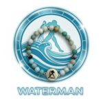 Dames armband Amazoniet 6 mm met sterrenbeeld Waterman