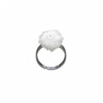 Dames ring met witte Agaat