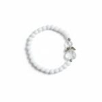 Dames armband Witte Jade met beschermengel