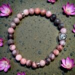 Dames armband Zebra Jaspis 6 mm met ying yang kraal