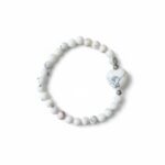 Dames armband Toermalijn Agaat 6 mm met Amerikaans Howliet hart