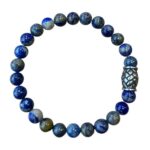 Herenarmband Lapis Lazuli 8 mm met Vlecht kraal