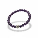 Dames armband Amethist met flower of life kraal