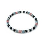 Dames armband Aquamarijn, Opaliet, Onyx en Rhodochrosiet 4 mm