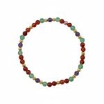 Dames armband Carneool, Amethist en Aventurijn 4 mm