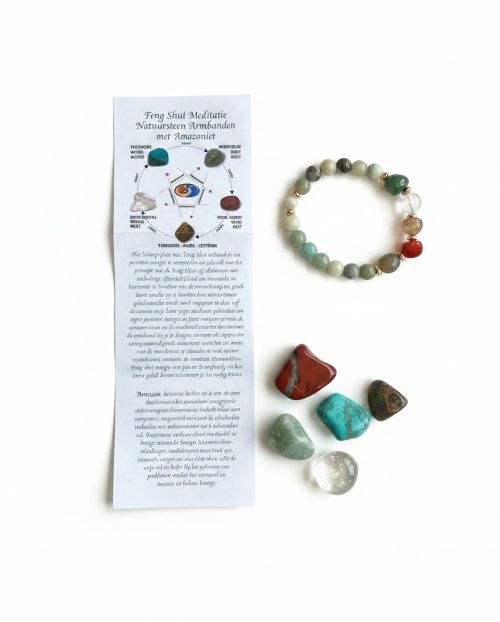 Feng Shui Meditatie natuursteen armband met Amazoniet