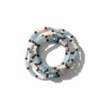 Dames armband Aquamarijn, Granaat, Labradoriet en roze Jade 4 mm