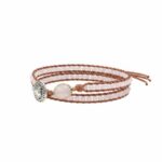 Dames wikkelarmband Rozenkwarts