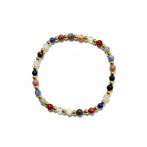 Dames armband met diverse natuurstenen 4 mm