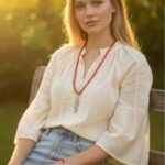 Damesketting met Koraal en veer