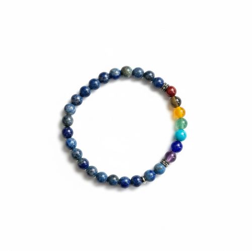 Dames armband Lapis Lazuli 6 mm met Chakra kralen