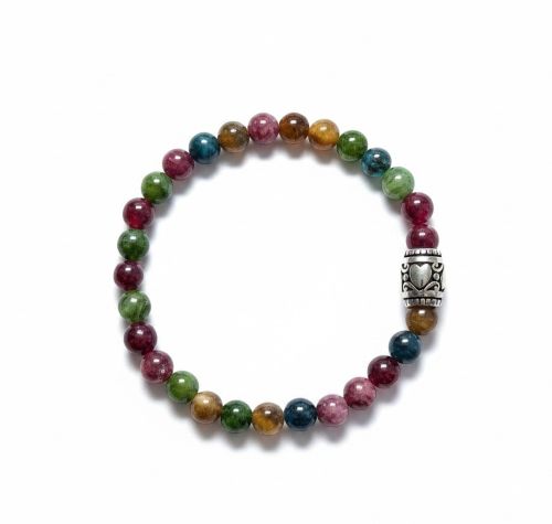 Dames armband Toermalijn 6 mm met basic kraal
