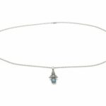 Ketting met een geluksengel van natuursteen Labradoriet